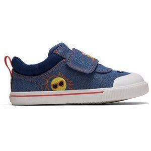 TOMS - Toddler Doheny Weather Navy Denim Embroidery Tiny Sneakers